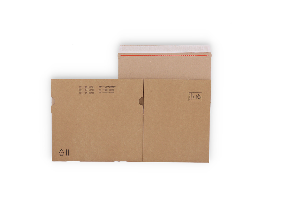 ASD/40: 310 x 230 x 160 mm. Ātri saliekama sūtījumu kaste ar automātisko apakšu un līmlenti. 6