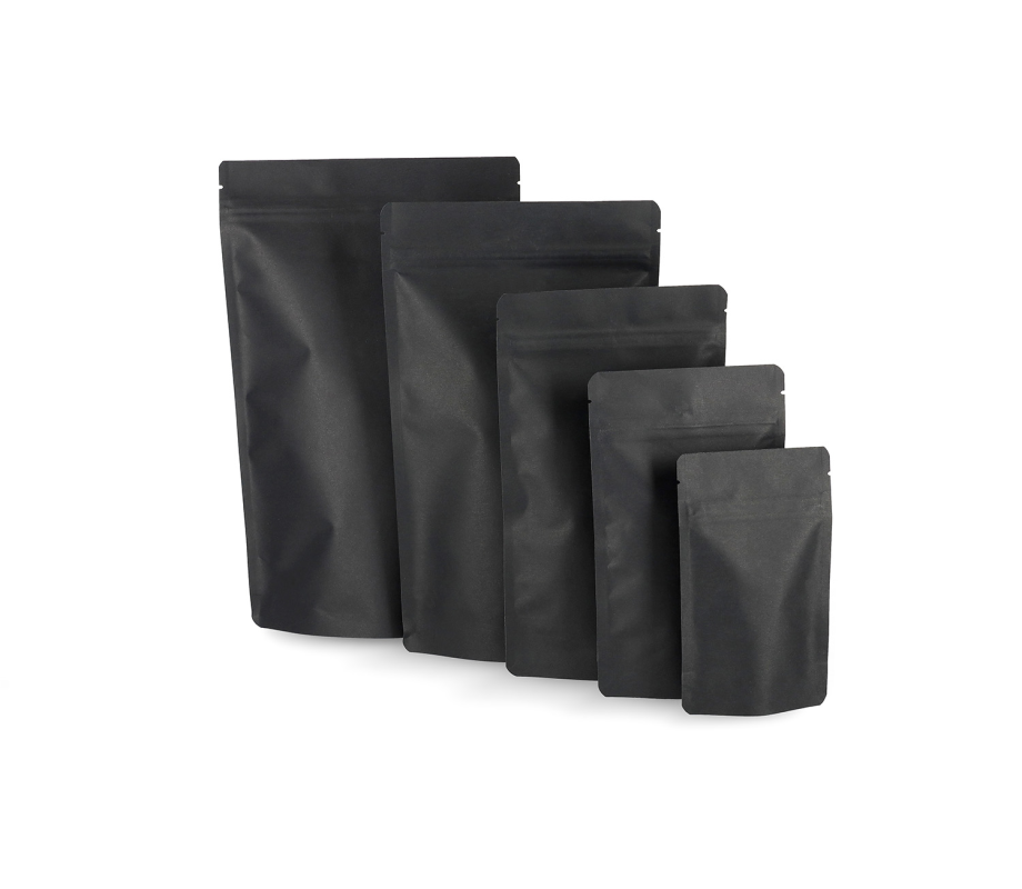 DOY-J: Melni stāvo tipa Doypack maisiņi, 100 gab.  14