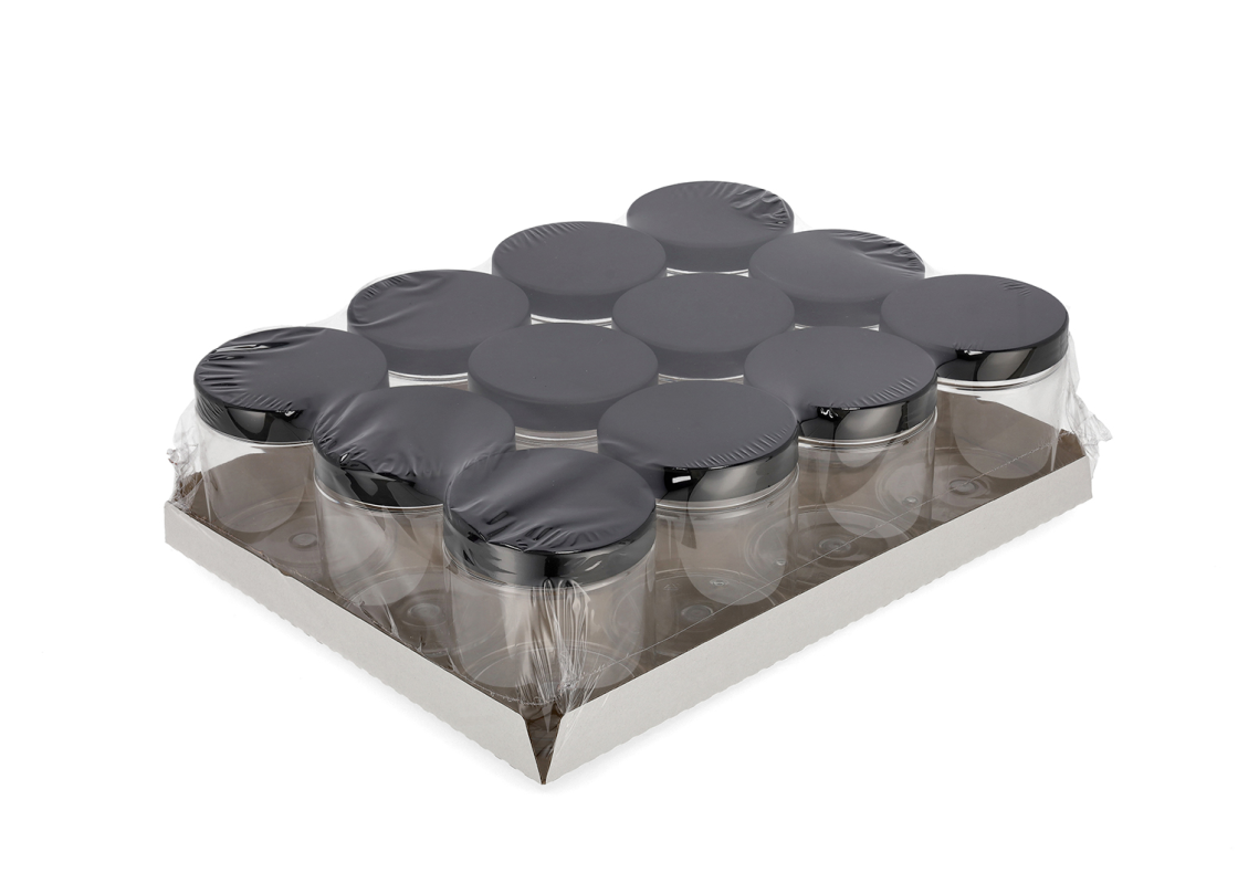 INDPET 500/12: 500 ml Plastmasas burkas ar uzskrūvējamiem vākiem (12 gab.) 2