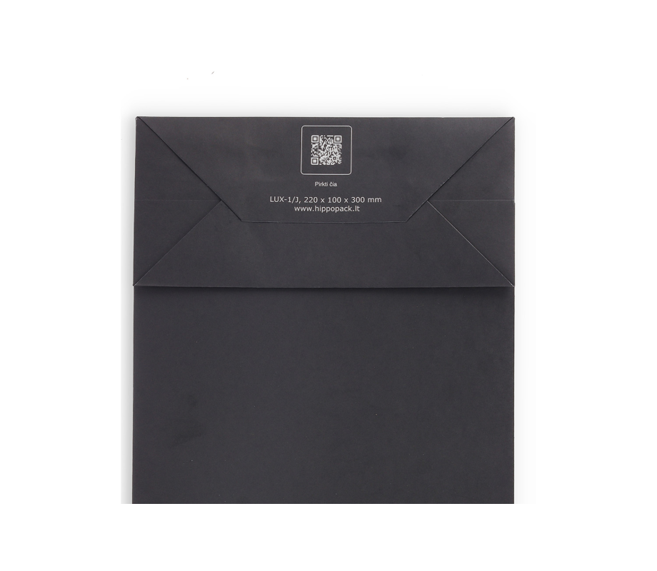 LUX-1: 220 x 100 x 300 mm, Luksusa papīra maisiņš ar lentes rokturi 18