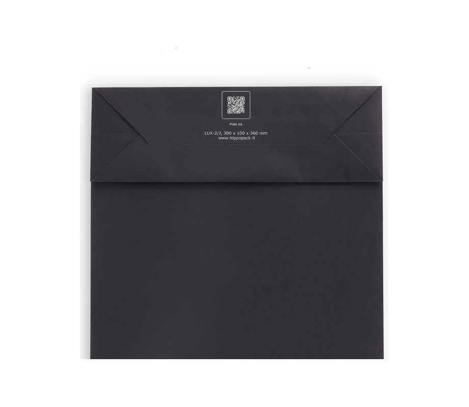 LUX-2: 300 x 100 x 360 mm, Luksusa papīra maisiņš ar lentes rokturi 18