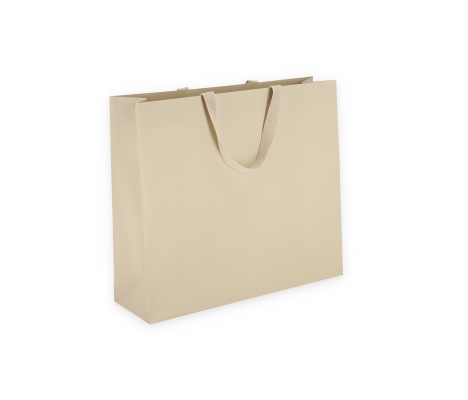 OMG-5: 400x120x350 mm Laminēts papīra dāvanu maisiņš ar ielīmētiem auduma rokturiem 2