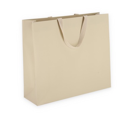 OMG-5: 400x120x350 mm Laminēts papīra dāvanu maisiņš ar ielīmētiem auduma rokturiem 1