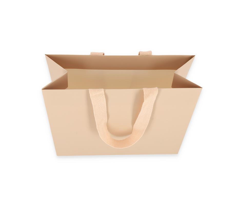 OMG-4: 240x100x205 mm Laminēts papīra dāvanu maisiņš ar ielīmētiem auduma rokturiem 2