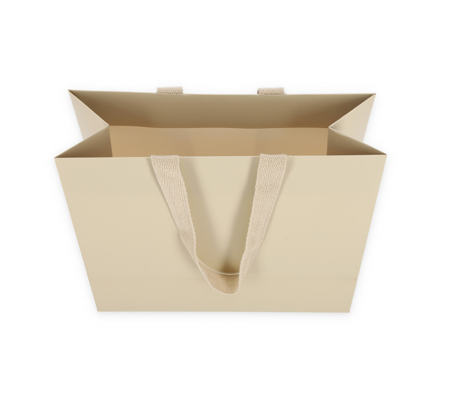 OMG-4: 240x100x205 mm Laminēts papīra dāvanu maisiņš ar ielīmētiem auduma rokturiem 7