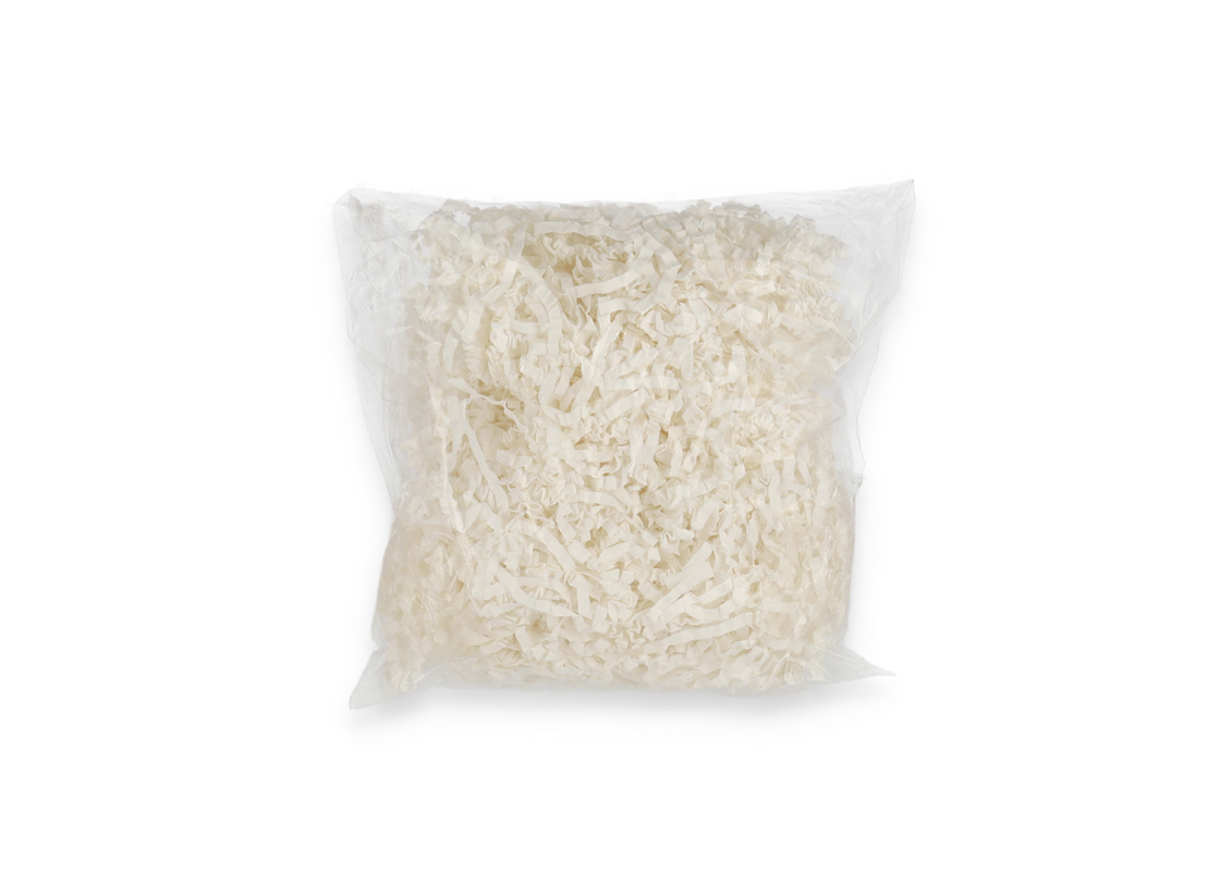 PDR-01/B: Baltā krāsā sasmalcināts papīrs, 100 g 2