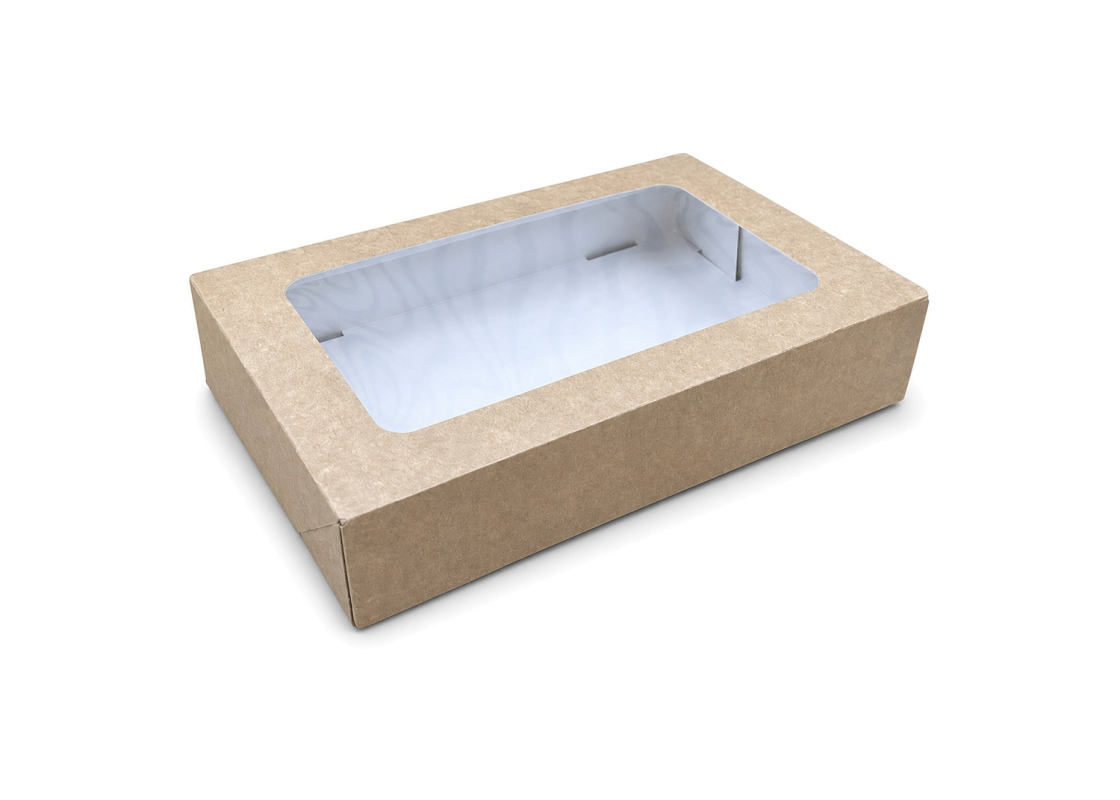 PRAL-9: 190x130x50 mm automātiskā tortes montāžas<br>kaste ar PVC lodziņu, 15 gab. 1