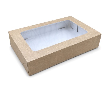 PRAL-9: 190x130x50 mm automātiskā tortes montāžas<br>kaste ar PVC lodziņu, 15 gab. 1