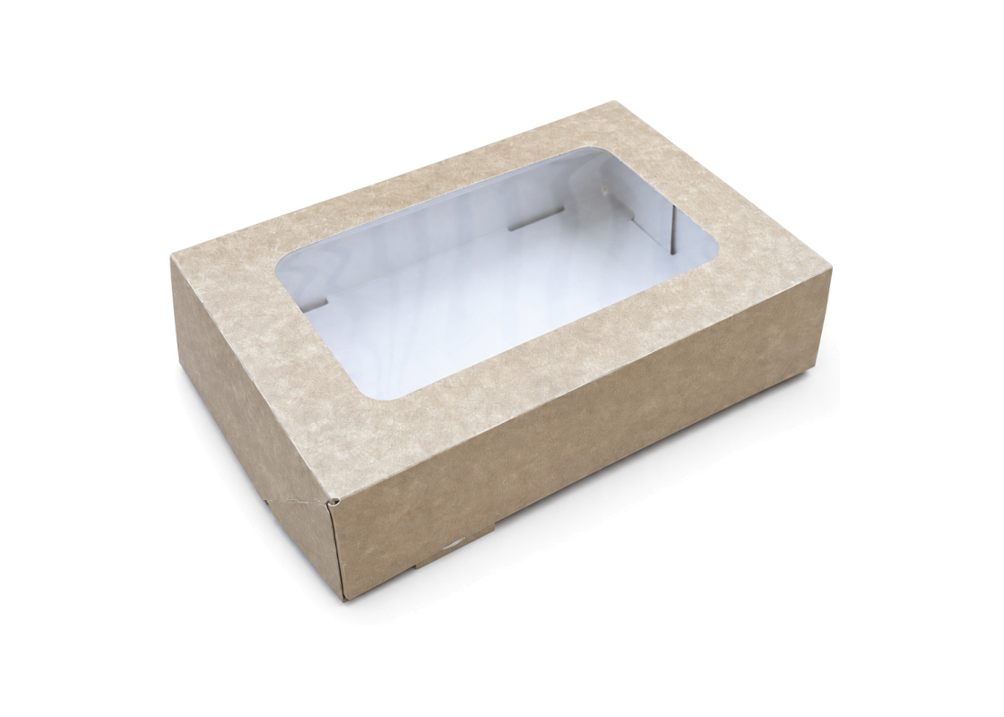 PRAL-10: 230x150x50 mm automātiskā tortes montāžas<br>kaste ar PVC lodziņu, 15 gab. 1