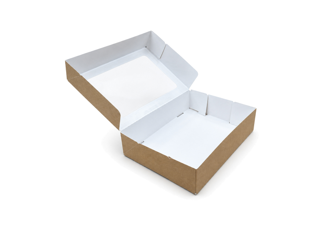 PRAL-11: 260x190x60 mm automātiskā tortes montāžas<br>kaste ar PVC lodziņu, 15 gab. 2