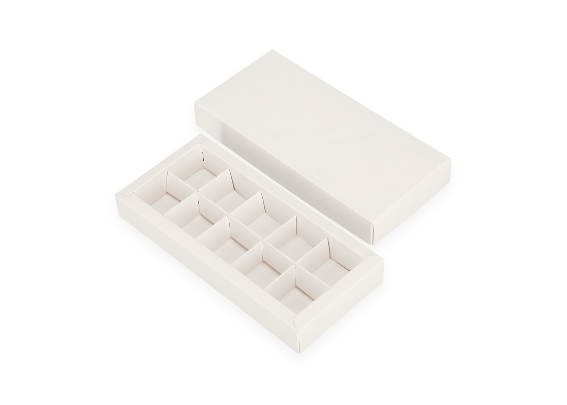 SALD-10B: 200 x 95 x 30 mm, balta kastīte saldumiem un macarons cepumiem 2