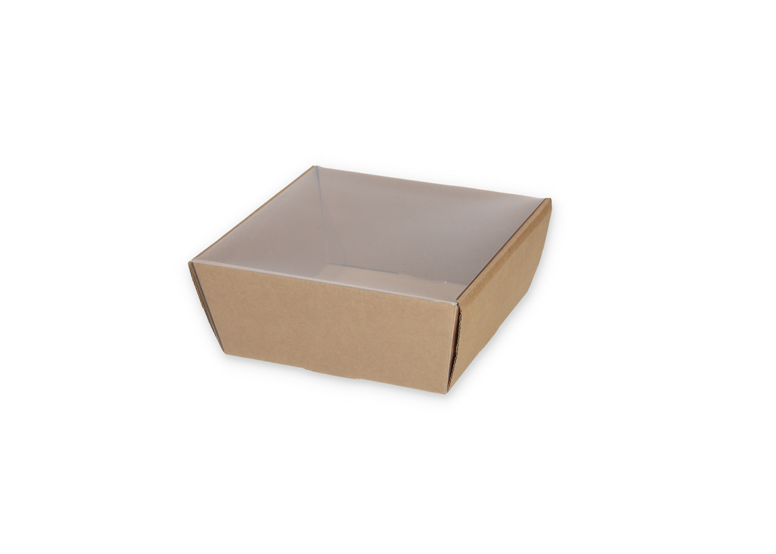 TRAY-1: Dāvanu komplekta kaste ar caurspīdīgu vāku, 170x170x80 mm. 1