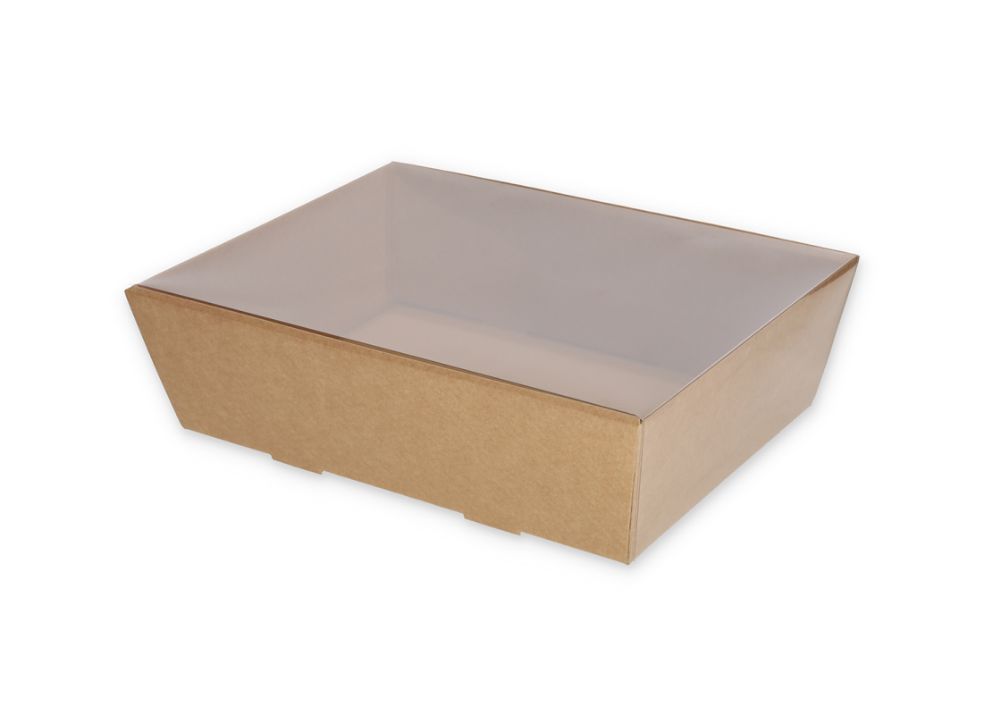 TRAY-5: Dāvanu komplekta kaste ar caurspīdīgu vāku, 290x210x90 mm 1