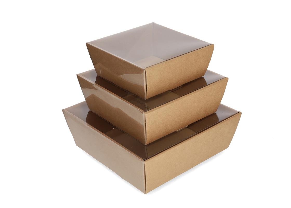 TRAY-3: Dāvanu komplekta kaste ar caurspīdīgu vāku, 260x260x100 mm 3