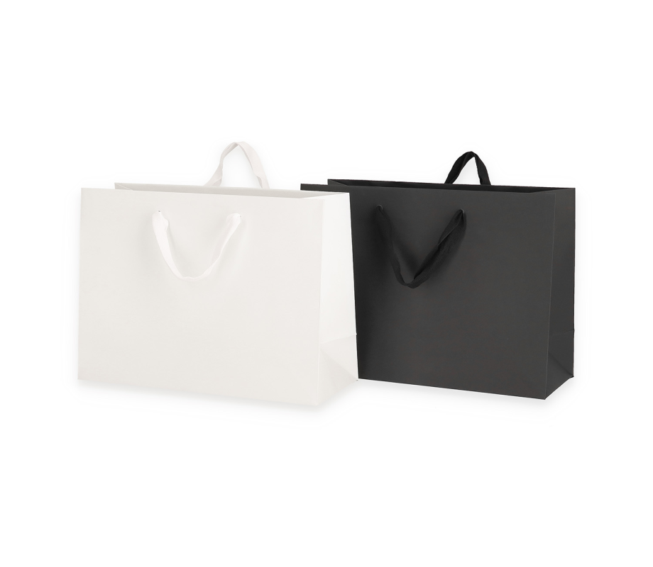 VIP-2: 400 x 150 x 290 mm papīra maisiņš ar auduma rokturiem 12